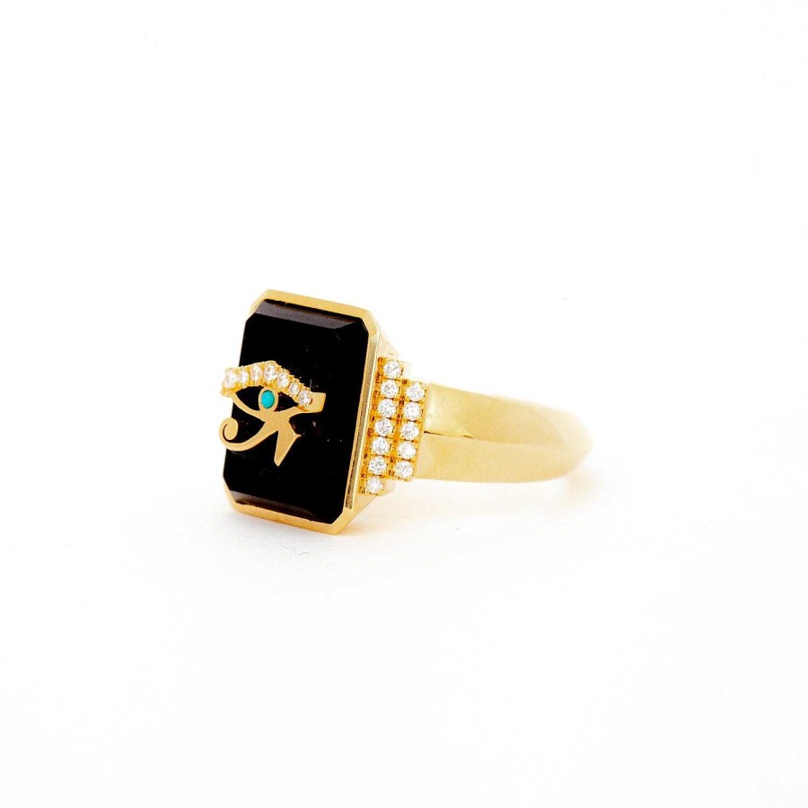 Rings Sorellina | Onyx + Eye Classic Signet Ring