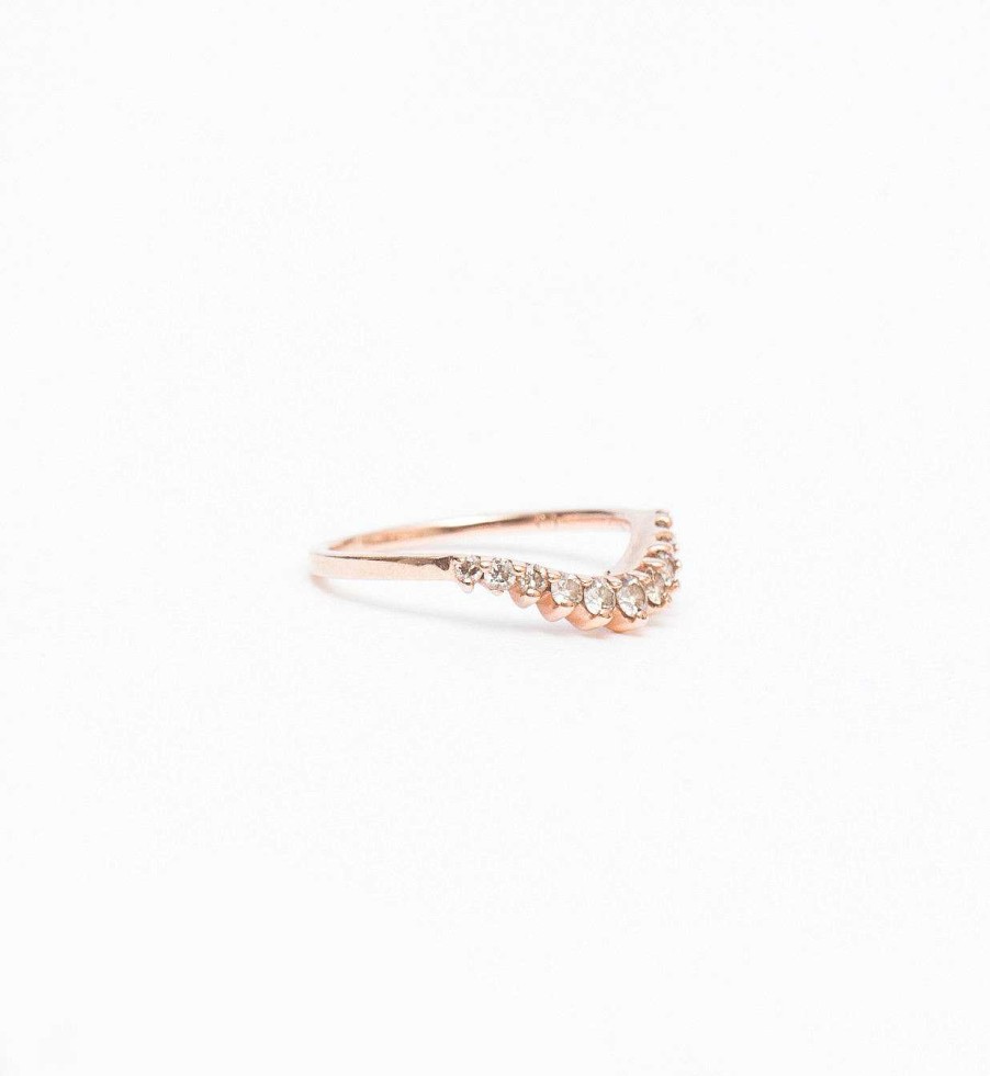 Rings Anna Sheffield | Champagne Diamond Tiara Curve Band