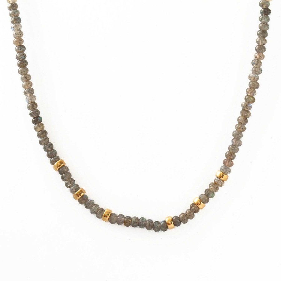 Necklaces And Pendants Zoe Chicco | Labradorite Rondelle Bead Necklace