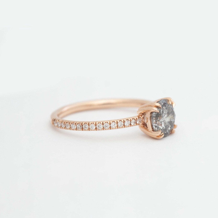 Rings Anna Sheffield | Galaxy Grey Diamond Eleonore Delicate Pav Ring