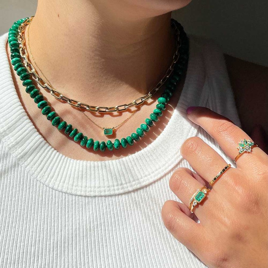 Necklaces And Pendants No.3 | Malachite Roundel Strand Necklace