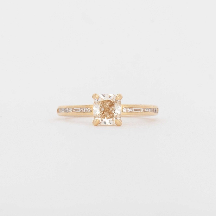 Rings The Future Fine | 1.03 Ct Champagne Cushion Portico Solitaire