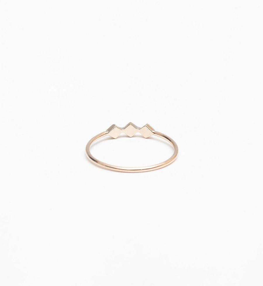 Rings Zoe Chicco | Tiny Diamond Shape Line Ring