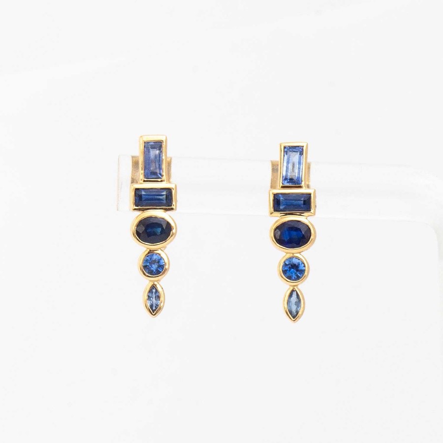 Earrings Sorellina | Blue Sapphire Totem Studs