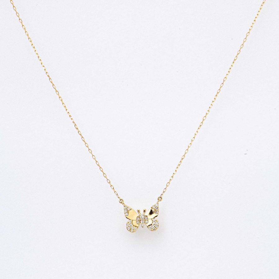 Necklaces And Pendants Adina Reyter | Enchanted Diamond Butterfly Necklace