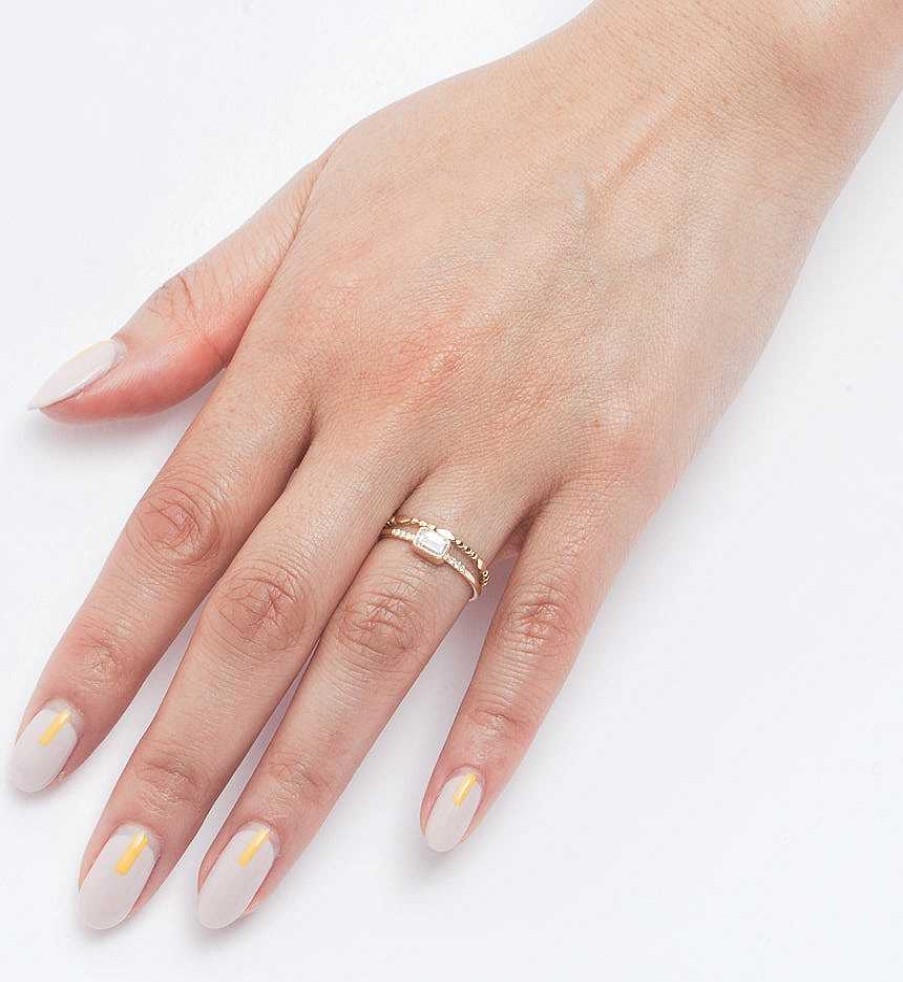 Rings Jennie Kwon | Gold Marquise Beaded Band