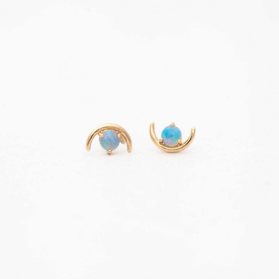 Earrings WWAKE | Large Opal Arc Earrings