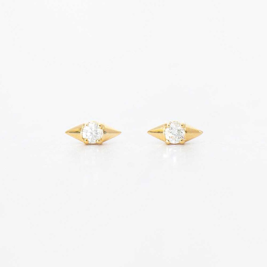 Earrings Adina Reyter | London Single Diamond Spike Studs