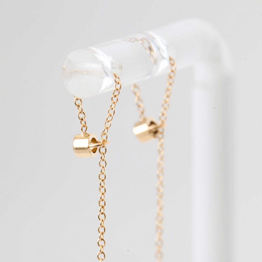 Earrings Zoe Chicco | Diamond Bezel Loop Threader Earrings