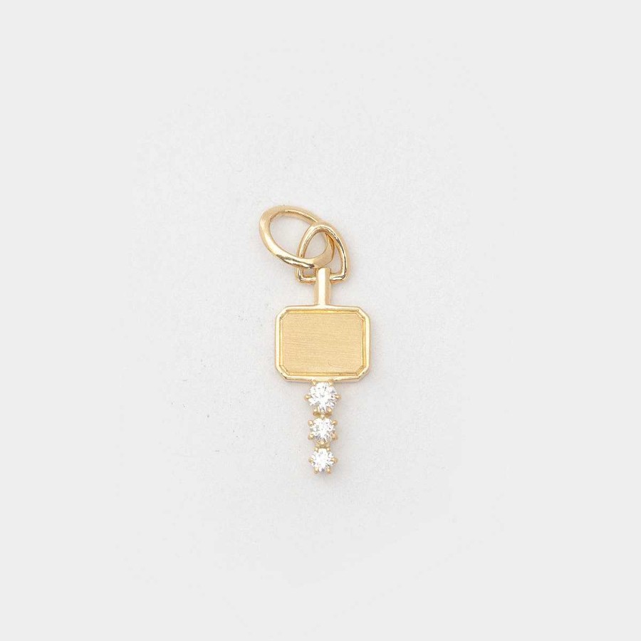 Necklaces And Pendants Jade Trau | Mini Catherine Key Charm