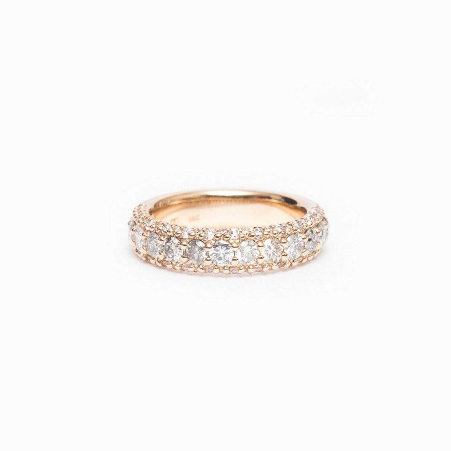 Rings Anna Sheffield | Grey Diamond Celestine Half Eternity Pav Band