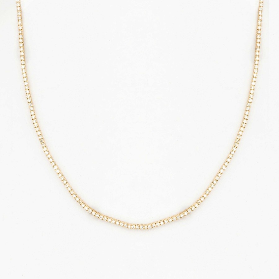 Necklaces And Pendants No.3 | Diamond Skinny Tennis Choker