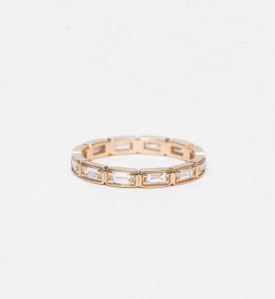 Rings Anna Sheffield | Wheat Baguette Eternity Band