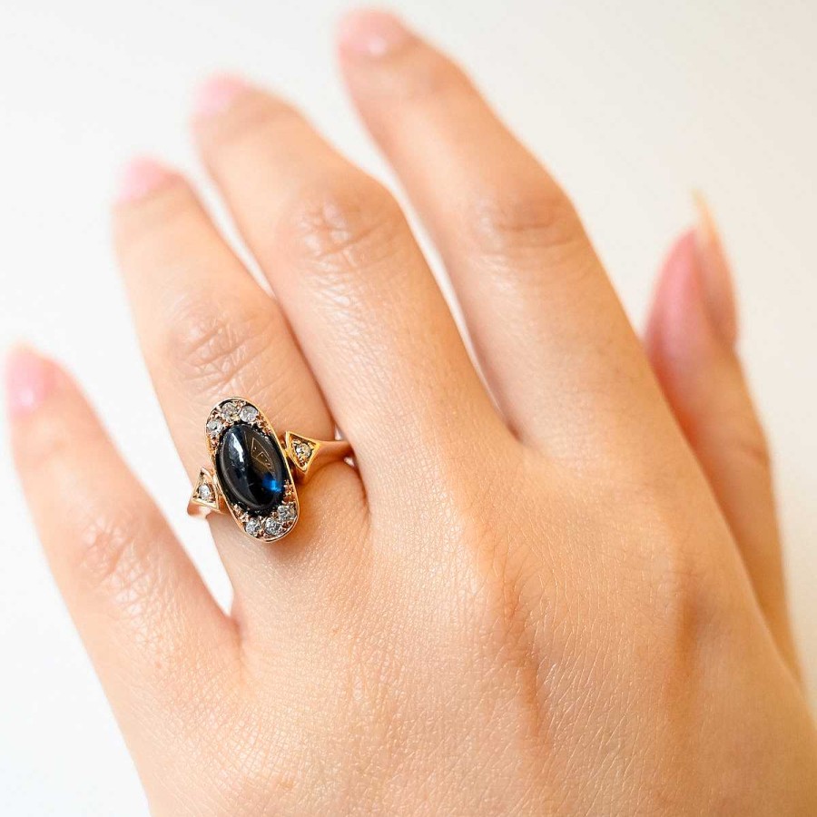 Rings Estate Jewelry | Sapphire Cabochon Cocktail Ring