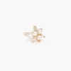 Earrings Jennie Kwon | Pearl Diamond Snowflake Stud