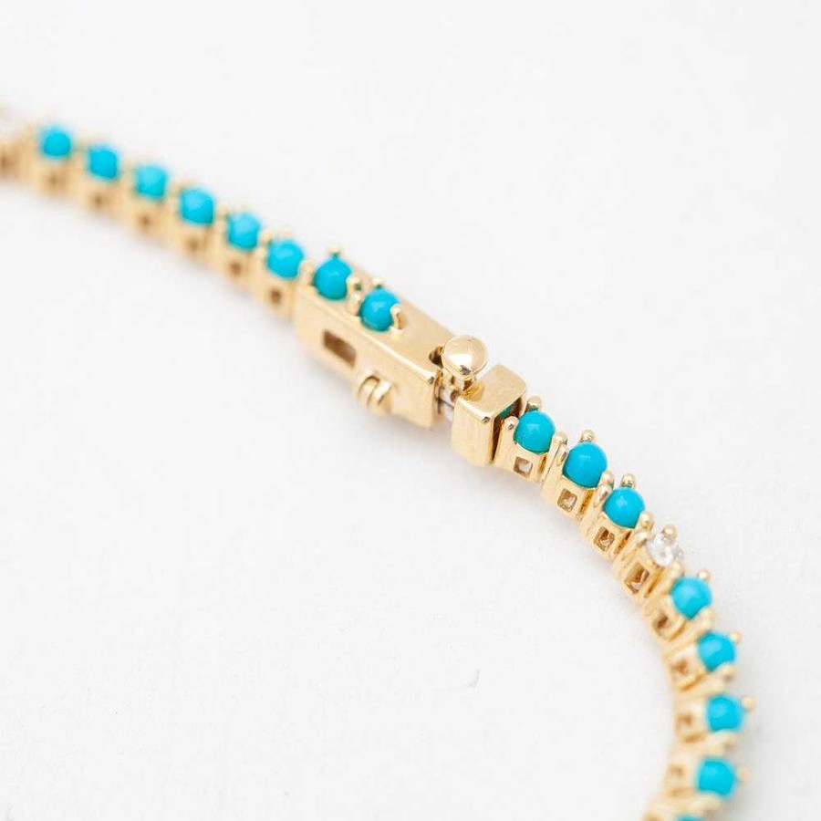 Bracelets Adina Reyter | Turquoise & Diamond Tennis Bracelet