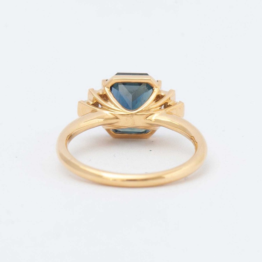 Rings Artemer | Lagoon Teal Sapphire & Diamond Ring