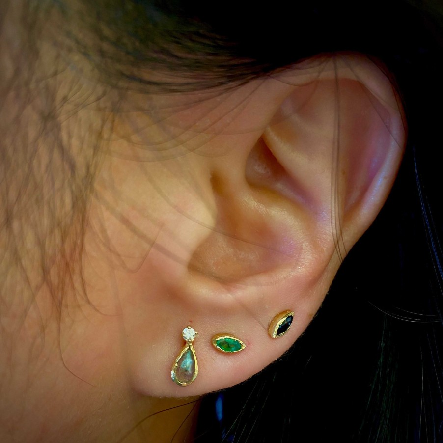 Earrings Misa | Bud Emerald Earrings