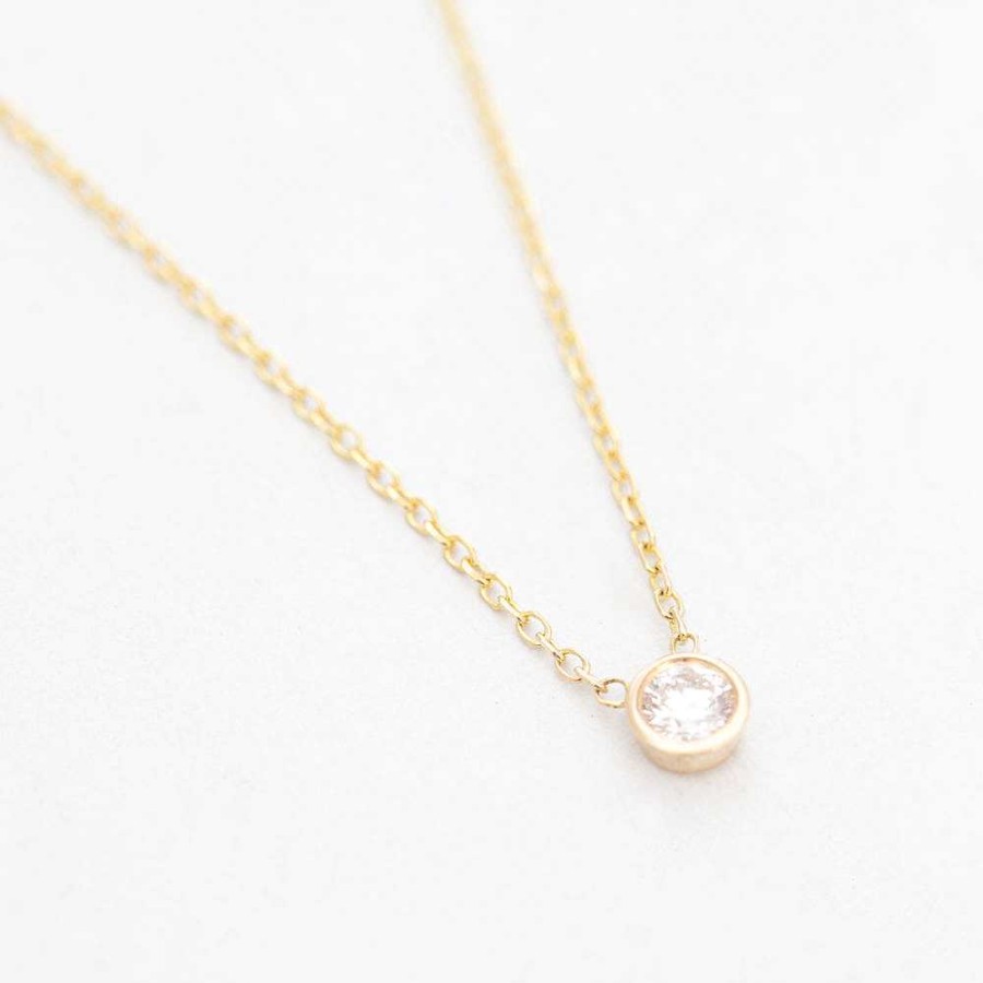 Necklaces And Pendants Vale | Gold Barely-There Diamond Necklace