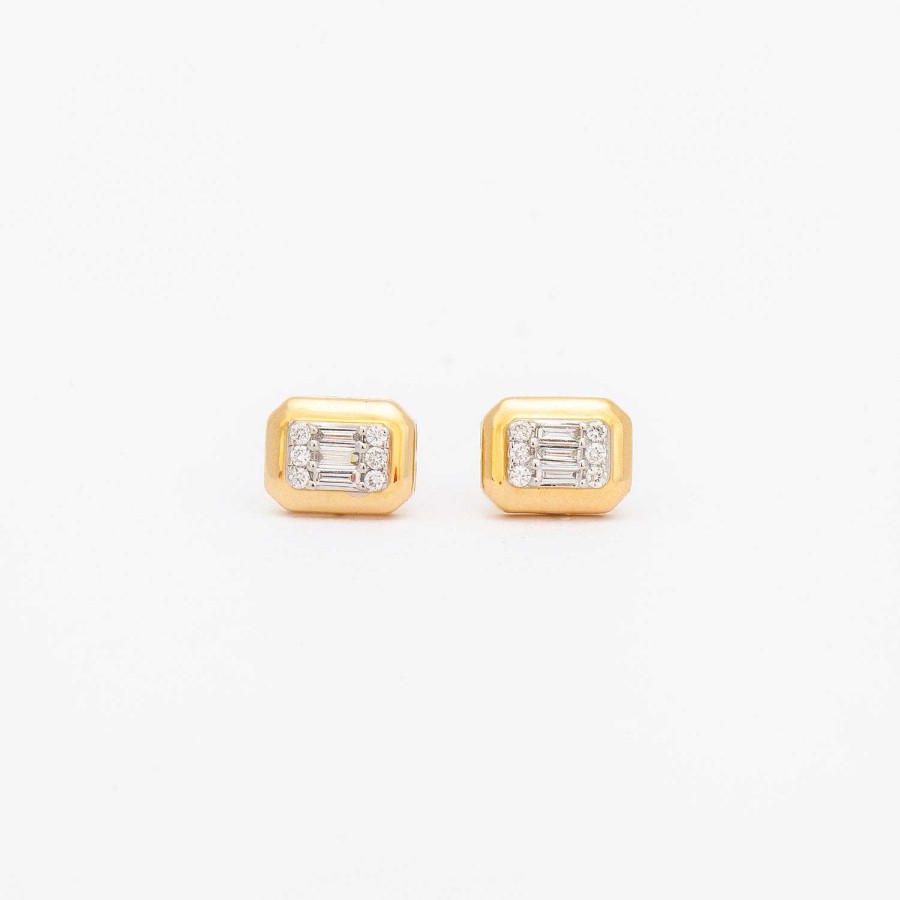 Earrings No.3 | Bold Diamond Illusion Studs