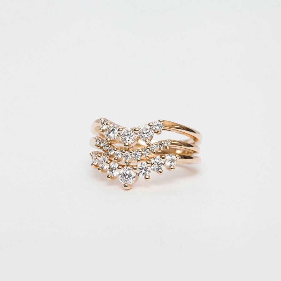 Rings Anna Sheffield | White Diamond Cosmic Tiara Curve