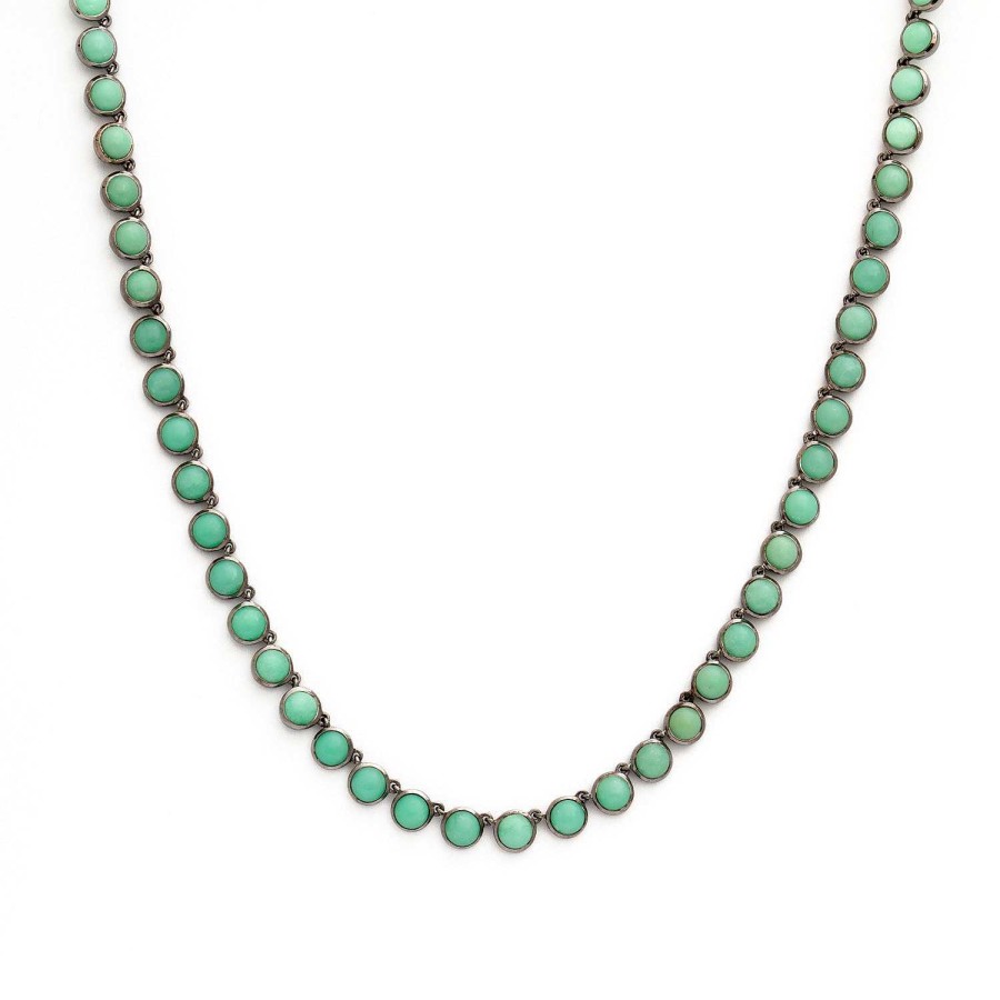 Necklaces And Pendants NAKARD | Chrysoprase Mini Dot Riviere Necklace