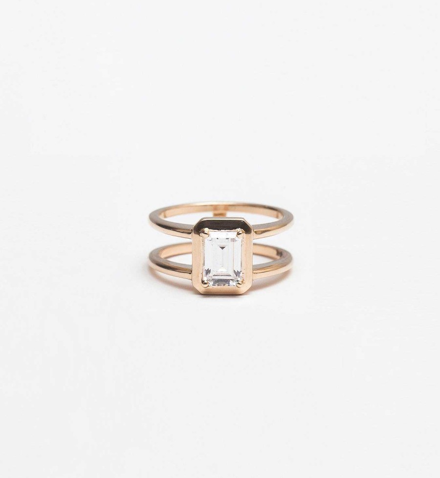 Rings Anna Sheffield | Emerald-Cut Attelage Ring