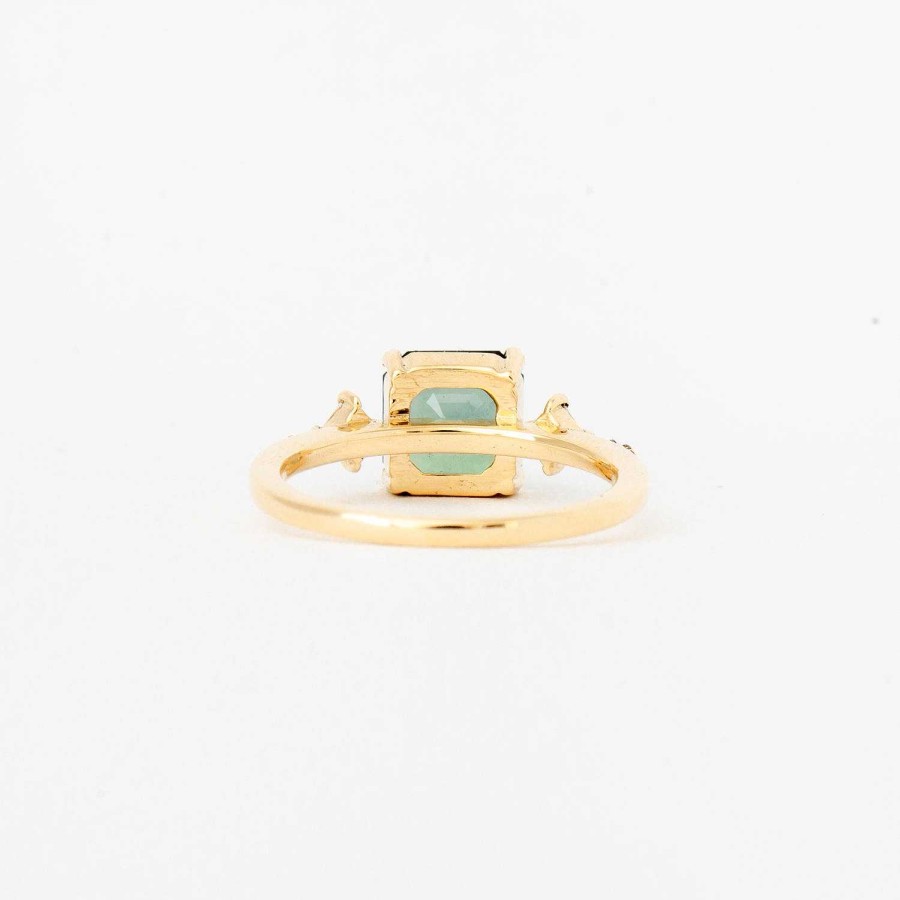 Rings Porter Gulch | 2.58 Ct Asscher-Cut Teal Sapphire May Ring