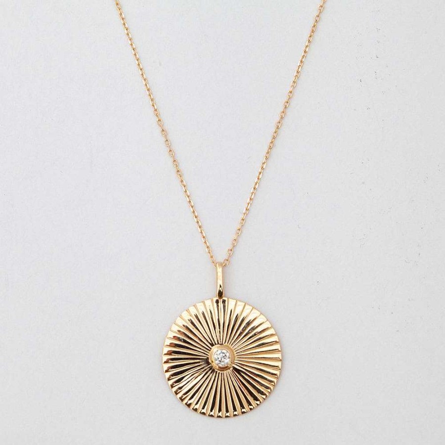 Necklaces And Pendants Adina Reyter | Large Diamond Rays Pendant Necklace