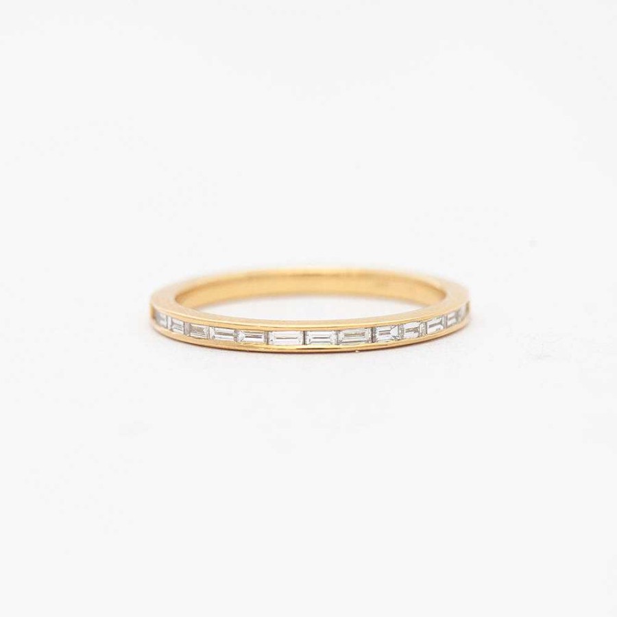 Rings Artemer | Baguette Diamond Channel Half Eternity Band