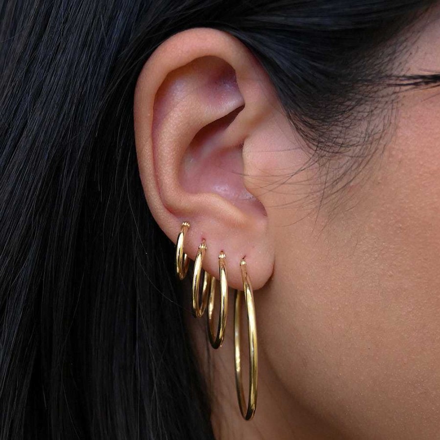 Earrings No.3 | Gold Hinged Hoop Earrings