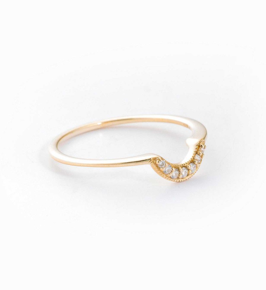 Rings Anna Sheffield | Gold Tiny Crescent Ring