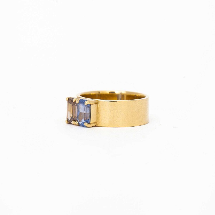 Rings WWAKE | Sapphire & Champagne Diamond Menhir No. 5 Ring