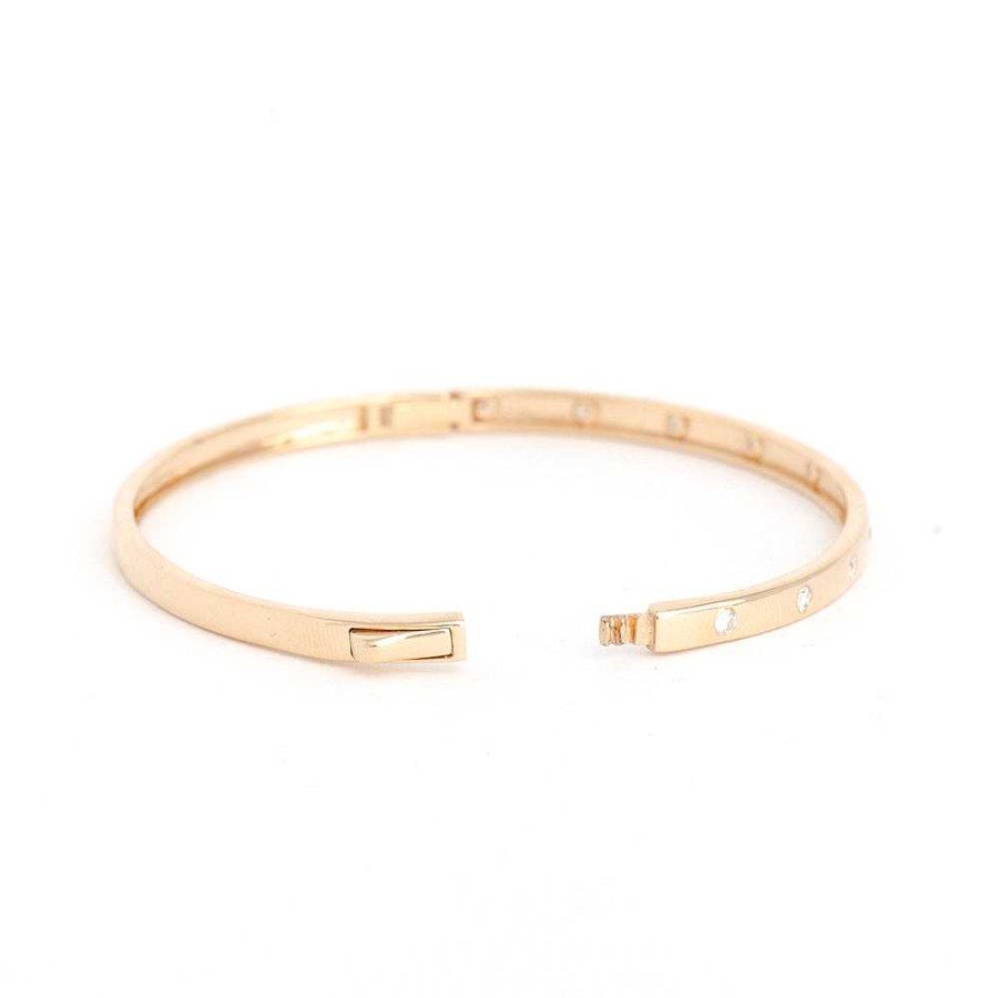 Bracelets No.3 | Flush-Set Diamond Hinged Bangle