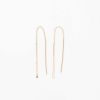Earrings Zoe Chicco | Short Hammered Wire Threaders