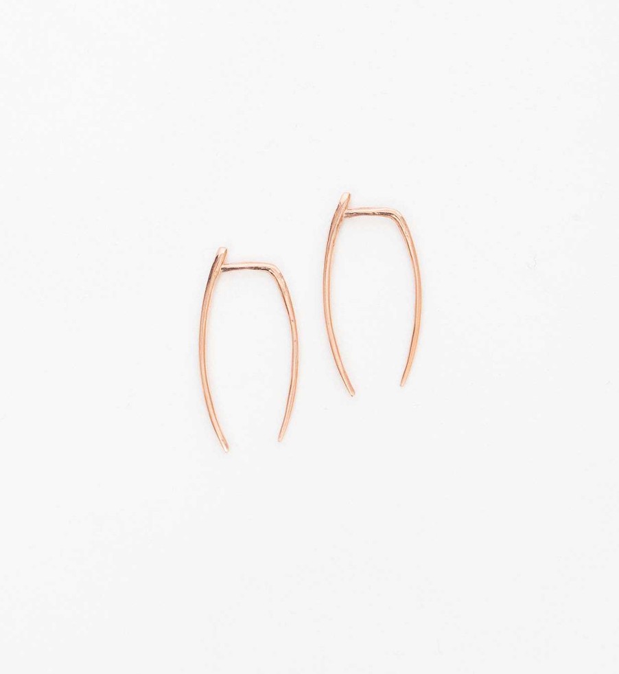 Earrings Gabriela Artigas | Rose Gold Large Infinite Tusk Earrings