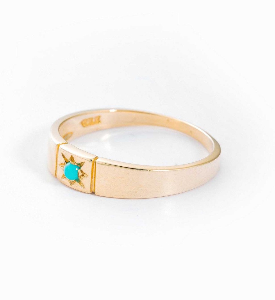 Rings Vale | Star Set Turquoise Band