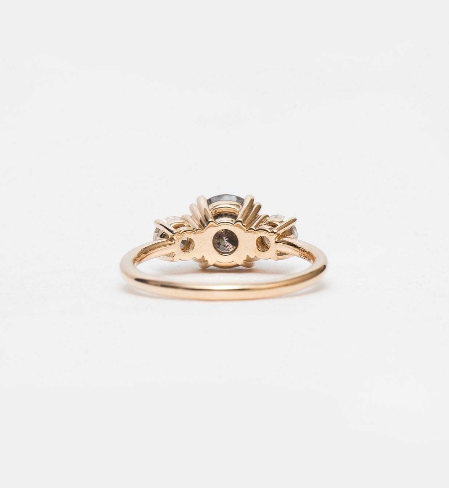 Rings Anna Sheffield | Grey Diamond Eleonore Three-Stone Ring