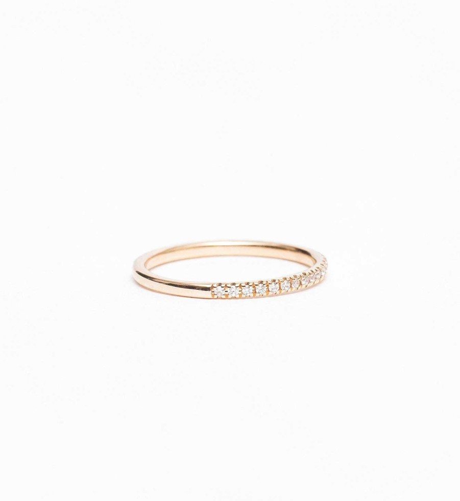 Rings Anna Sheffield | White Diamond Eleonore Three-Quarter Pav Band