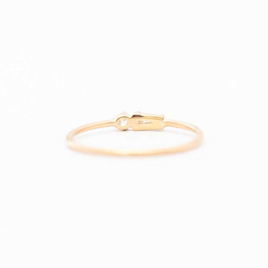 Rings Zoe Chicco | Tapered Baguette And Prong Diamond Ring