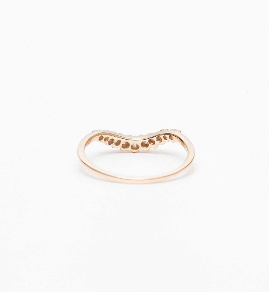 Rings Anna Sheffield | White Diamond Tiara Curve Band