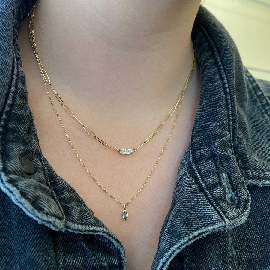 Necklaces And Pendants Porter Gulch | 0.31 Ct Moval Diamond Sol Necklace